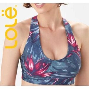 Lole Sports Bra With Convertible Straps‎ Floral Tropical Print Size S